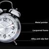 Modern Metal Alarm Desk Clock Silent Mechanical Desk Clock Living Room Decor Table Clocks Creative Table Clocks with Night Light