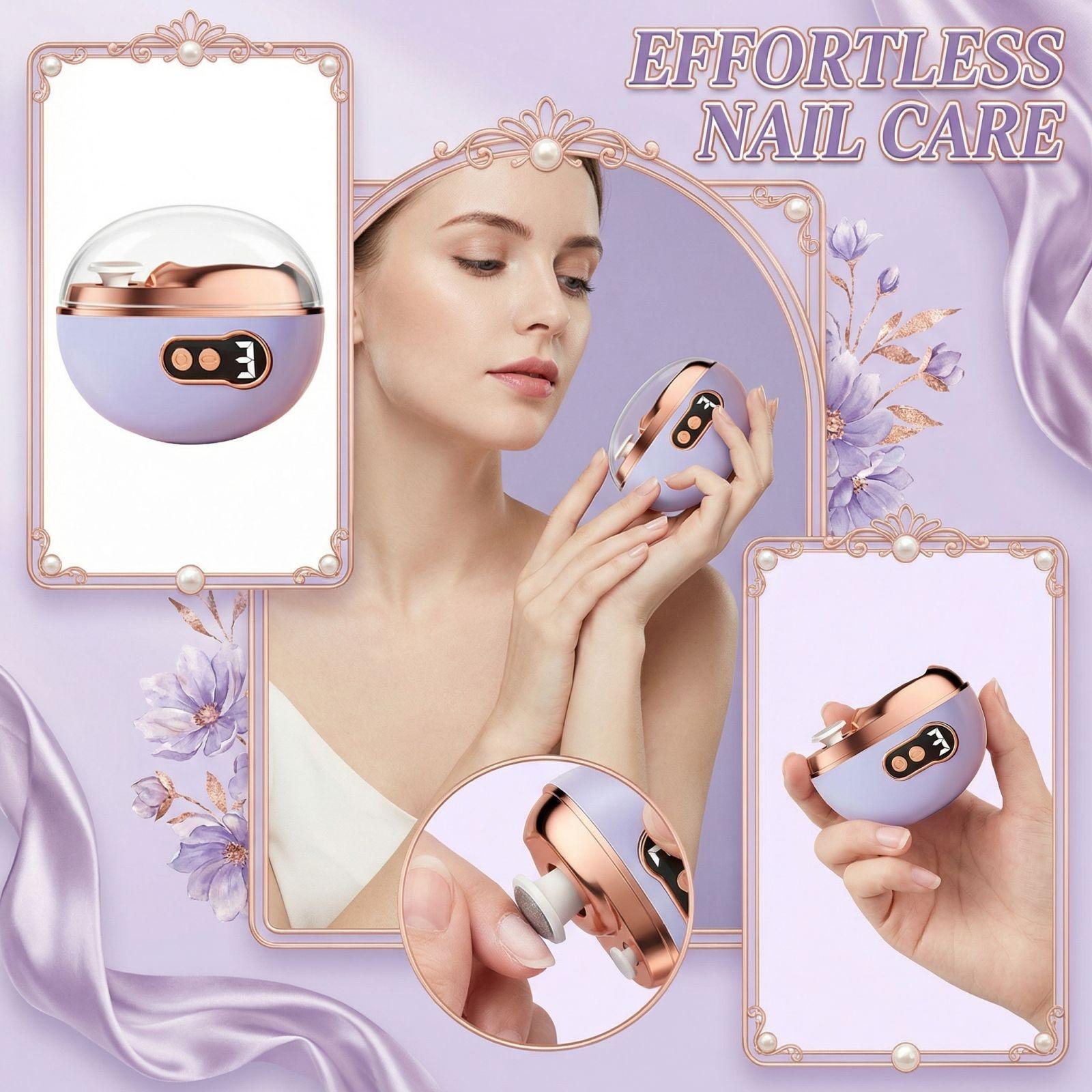 Portable Fully Automatic Nail Clippers Multifunctional Electric Nail Polisher фиолетовый