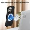 1 Set 360 Degree Rotating Metal Phone Holder Wireless Charging Dock Foldable with Cable For Multi Angle Viewing