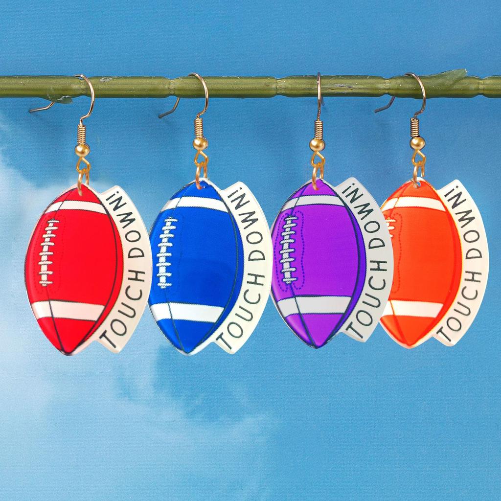 Rugby earrings, earrings, simple fashion and creative niche women's earrings, daily casual pie