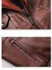 Men's High-quality and Fashionable Motorcycle Leather Jacket, Slim Fit and Stylish Men's Leather Jacket, Autumn and Winter Coat