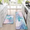 2 pieces/set Black Gold Marble Printed Kitchen Floor Mat Living Room Decoration Carpet Home Entrance Floormat Balcony Entrance