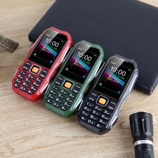 Seniorentelefon Dual-SIM-Steckplatz Starke Taschenlampe Klare Kamera Lange Standby-Zeit Mehrsprachig