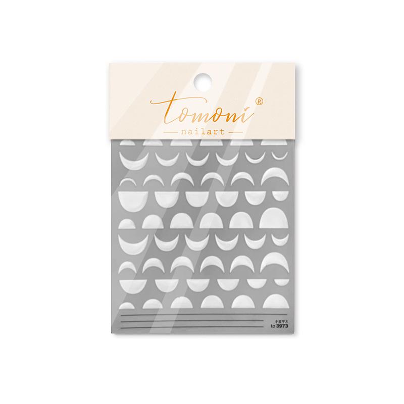 

Tomoni Retro Hot Stamping Semi-Circular Nail Stickers 3973