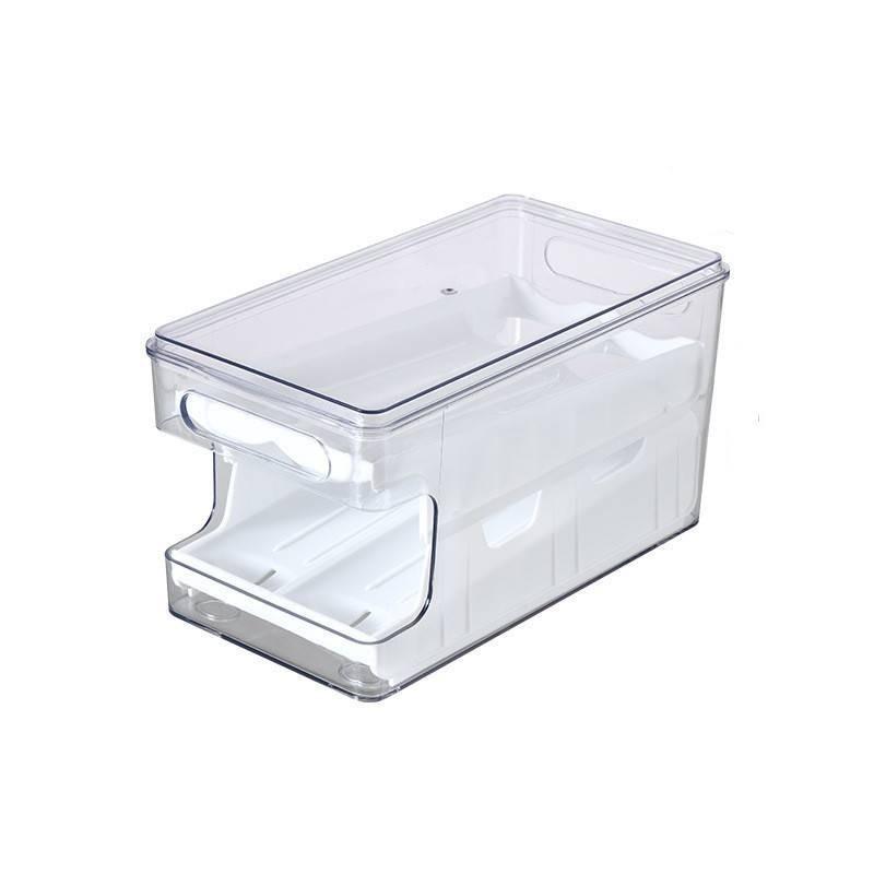 

Box Storage Egg Rolling Slide Container Doublelayer Food Fridge Articles Drawer белый