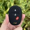 3 Buttons Silicone Car Key Cover Case Skin Protector Holder Rubber Shell for Toyota Sienna Tacoma Tundra Keychain Accessories