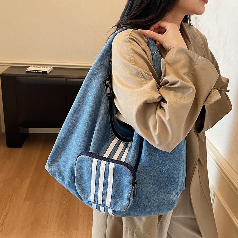 Women's Denim Crossbody Bag Large Capacity Tote Bag