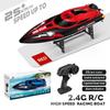 HJ808 High-Speed 2.4G Remote Control Speedboat with Lights, 25KM/h Racing Water Toy.