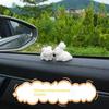 Cute Mini Cartoon Kissing Rabbit Cat Frog Car Ornaments Smooth Surface For Car Dashboard Home Desktop Decor