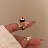 Spoon Mousse Cake Rings Open Jelly Finger Ring Fashion Adjustable Dessert Ring  Couples