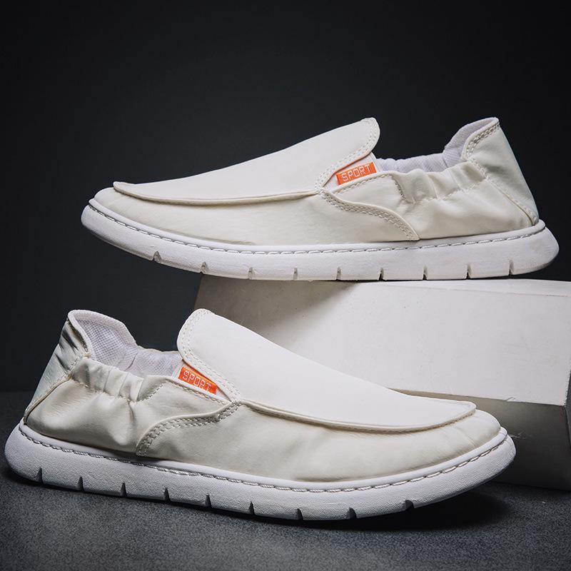 Fashion Men Canvas Shoes White Sneakers Casual Loafers Moccasin Male shoes Adult Slip On Flats Summer Mens Trainers Zapatos De Hombre445