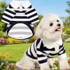 Breathable Dog Thin Shirt Collared Style Dog T Shirts Fashion Dog Striped Shirt Kittens Wear