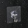 10pcs Transparent Stainless Steel Self-Adhesive Hooks Bathroom Towel Clothes Storage Sticker Hook Key Hangers Storage Holder