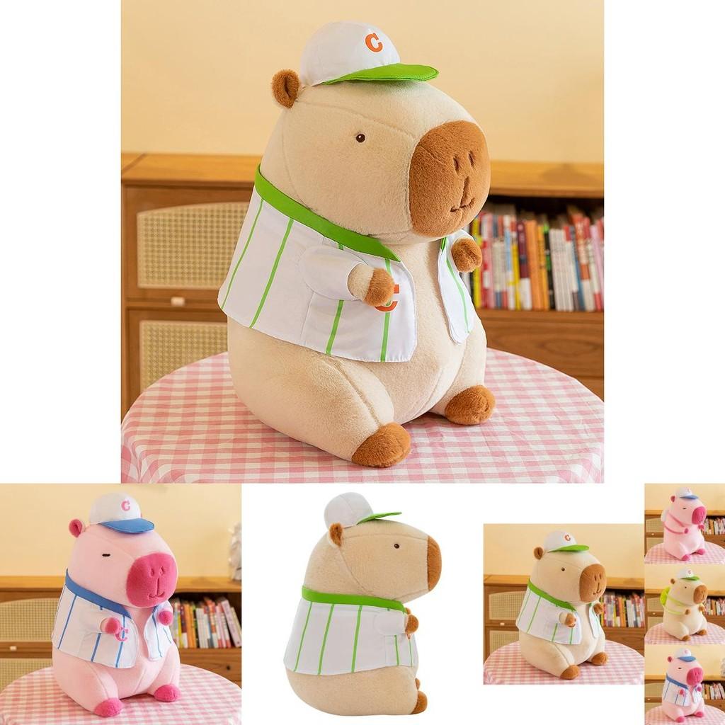 Capybara Plush Toy With Baseball Outfit And Backpack For Kids Gift Characters Included)