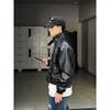 Herren Retro Amerikanischer Stil Leder Baseballjacke - Winter Motorrad Cleanfit