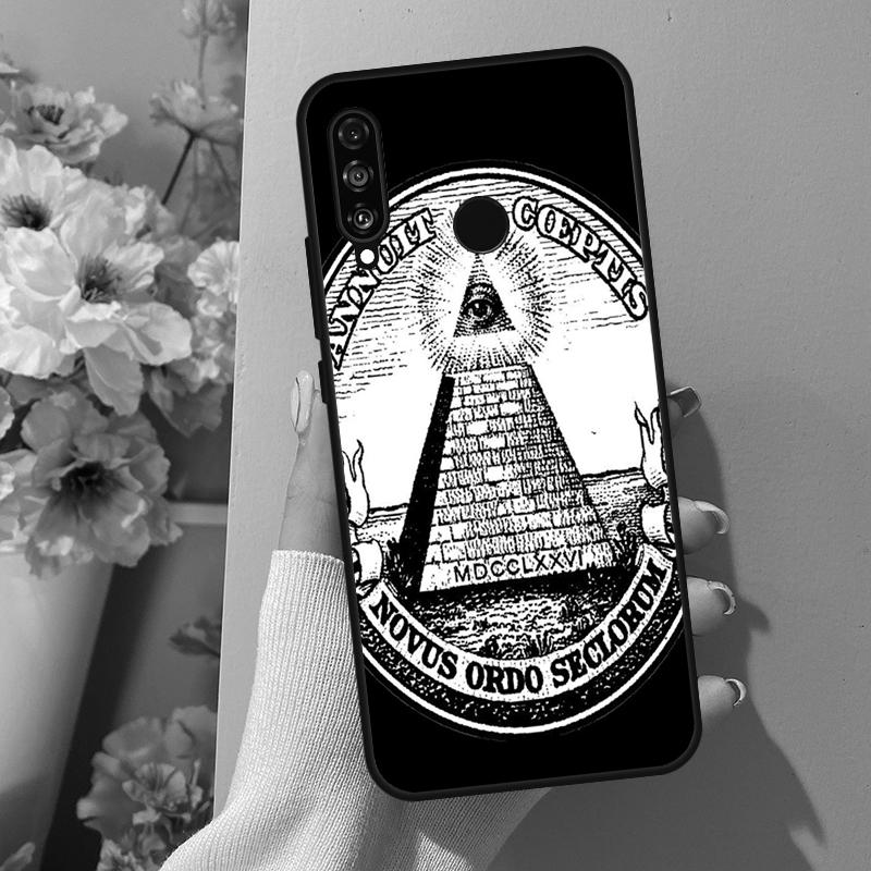 Illuminati Eye Occult Pyramid For Huawei Nova 12i 8i 11i 12s 9 10 SE Y60 Y70 Y90 Y72 Y73 Y61 Y91 P60 Pro P30 P40 Lite Case