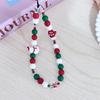 1PC Christmas Mobile Phone Chain Color Chain CCD Hanging Decoration Hanging Rope Cute Bead DIY Camera Dopamine Explosion