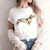 Bassotto Teckel Cane Divertente Carino Animale Maglietta Donna Manica Corta Estate Moda T-shirt Casual Moda Maglietta Girocollo Top