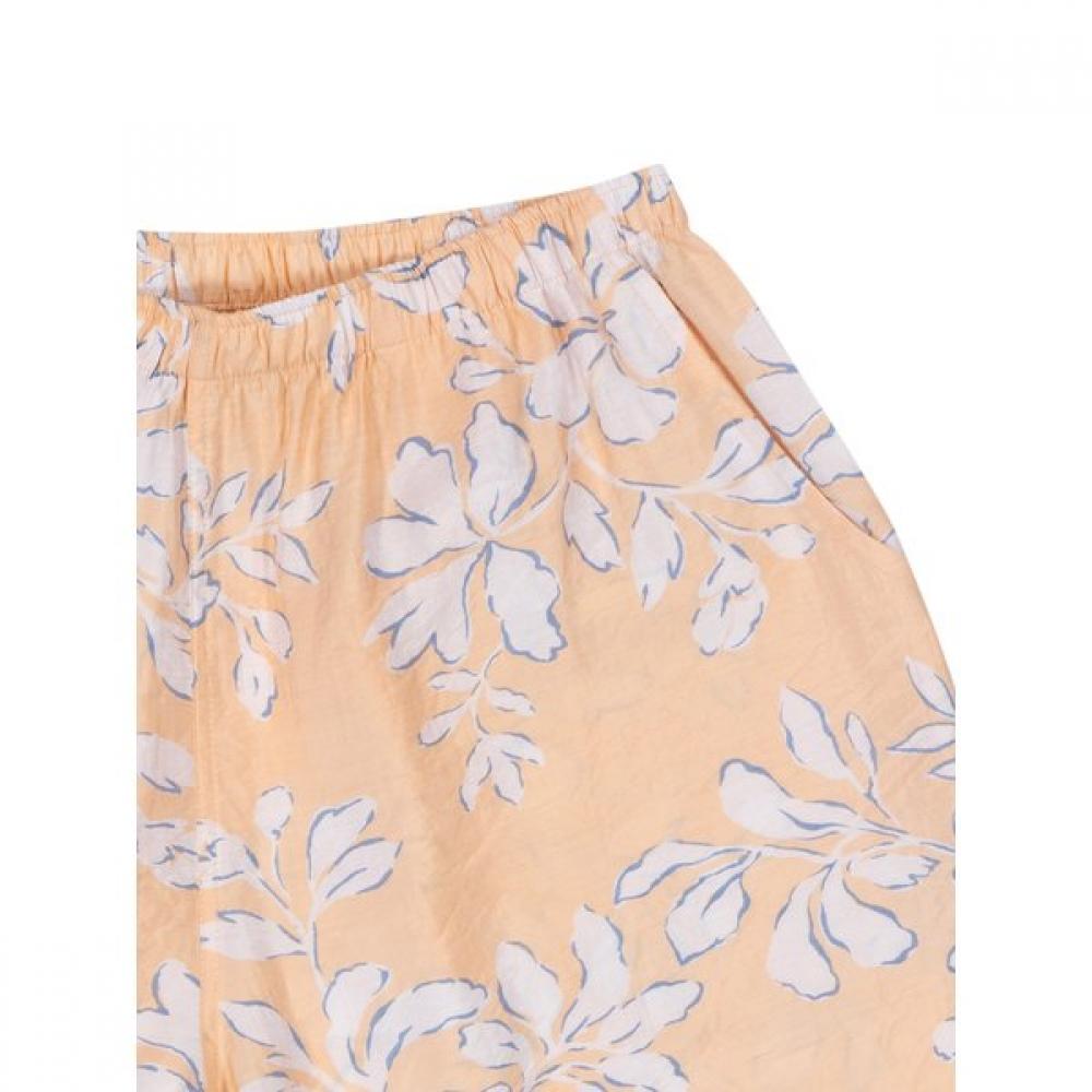 Barbara Women S Orange Flower Pattern Pajama  awp4627S 