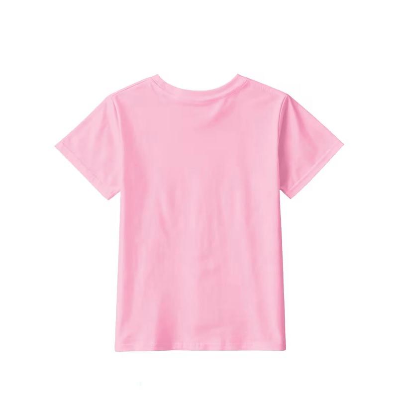 Girls Floral Wreath Mermaid Print Crewneck Short Sleeve Tee