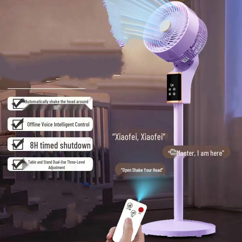 ZISIZ Adjustable Desk and Floor Electric Fan