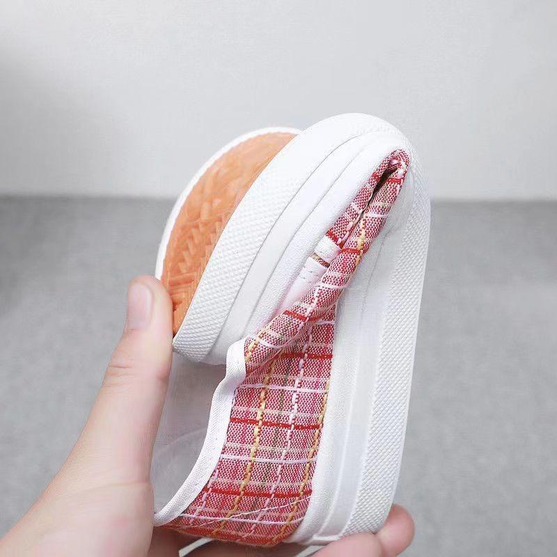 ****** and summer thick-soled one-pedal female student shoes casual thickened s**t-soled old ******* cloth shoes denim women's single shoes