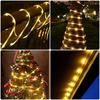 Solar Rope Lights Solar LED Light Path Deck Outdoor Garden Solar String Lights Waterproof Outdoor Lighting Strips 8 Light Modes