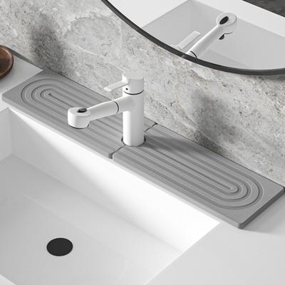 Faucet Mat Super Absorbent Stone Sink Tray Prevent Moisture Buildup Fast Drying Pad for Kitchen Bathroom Counter