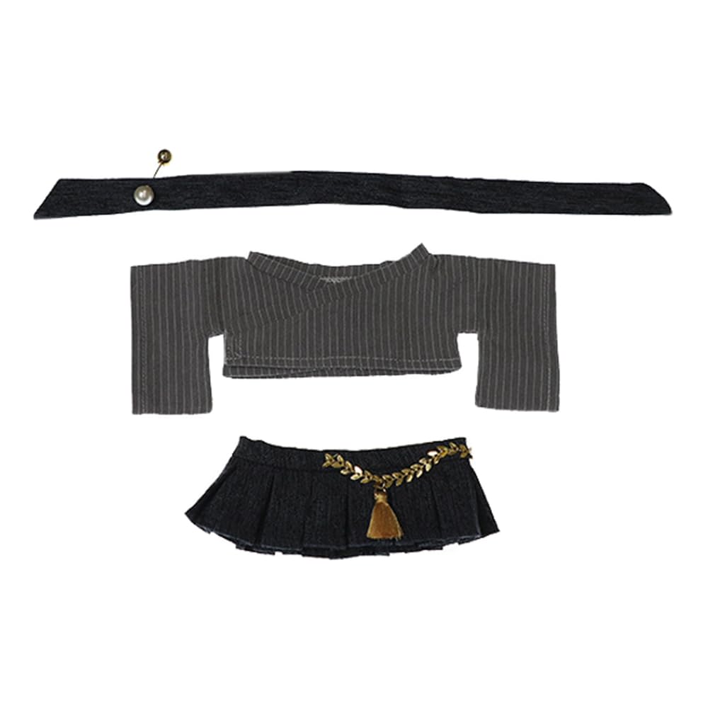 niannyyhouse Scarf, Kimono, Skirt, and Yukata Set for 20cm Plush Doll Clothes, Cotton Doll, Dress-Up Accessories (A-2)