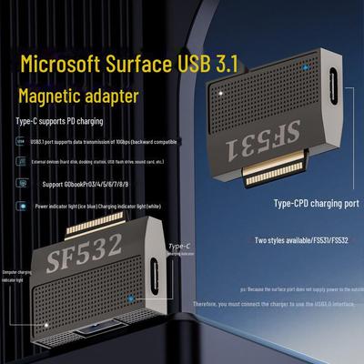 Type-C Hub Docking Station for Microsoft Surface Pro 9/8/7X/6 Go2 Tablet