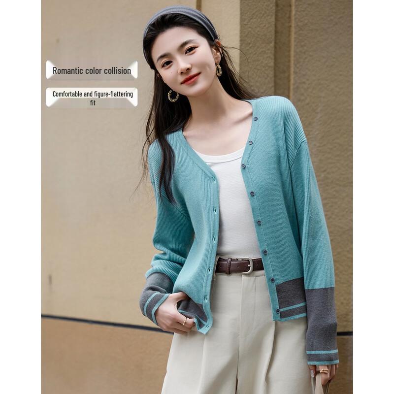 Demana Women's Cloud-Soft Wool Blend V-Neck Cardigan