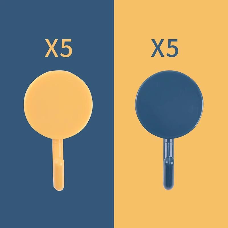 Nordic Round Adhesive Wall Hook: Strong, Traceless, Creative Plastic Design