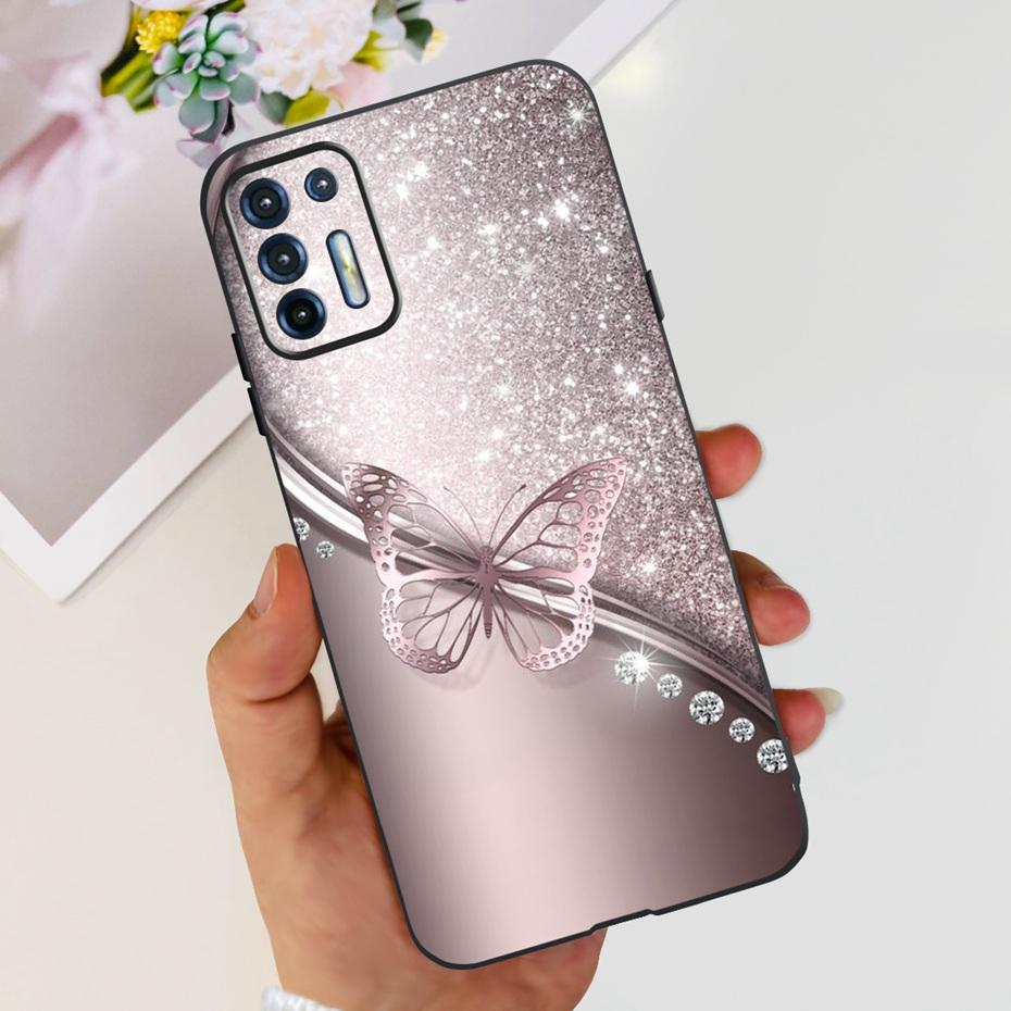 För Motorola Moto G9 Plus Fodral Mode Design Mjukt TPU-skydd För Motorola Moto G9 Power MOTO G9Plus Svart Silikonstötfångare