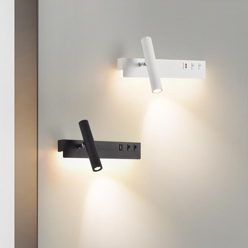 Japanese-Inspired Rotating Wall Lamp with Switch – Ideal for Bedrooms and Children's Rooms