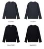 Men's 230g Heavy Cotton Long-Sleeve T-Shirt - Trendy Solid Color Couples' Style for Spring & Autumn