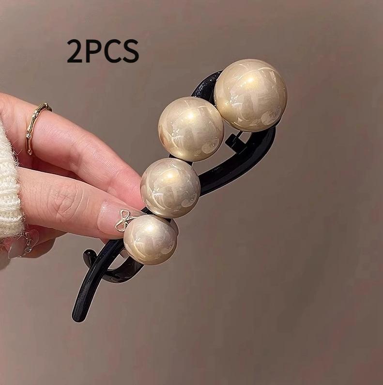 

2pcs Elegant Imitation Pearl Hair Clip Twisted Barrettes-For girls&Teens,Hair Accessories for Daily Styling,Casual&Formal Events