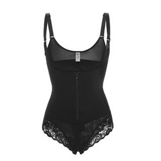 European Lace Zipper Bodysuit: Rubber Chest Binding, Abdomen Tightening, Hip-Lifting, Body-Shaping Lingerie for Women