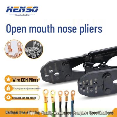 Open-Mouth 10-200A Copper Lug Terminal Crimping Pliers