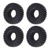 4Pcs RC Crawler Car Rubber Tires 1in 1 24 1 18 Climbing Tadpole Pattern with Sponge Inner for Axial SCX24 FMS FCX24 AX24