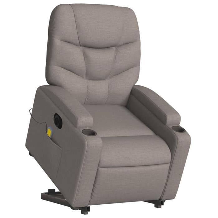 VidaXL Fauteuil Inclinable de Massage Électrique, Chaise de Relaxation avec Dossier et Repose-pied Réglables, Siège de 3204640