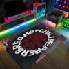 Red Hot Chili Peppers Design Crystal Velvet Carpet Cozy Non?Slip Printed Rug For Bedroom Living Room Entrance