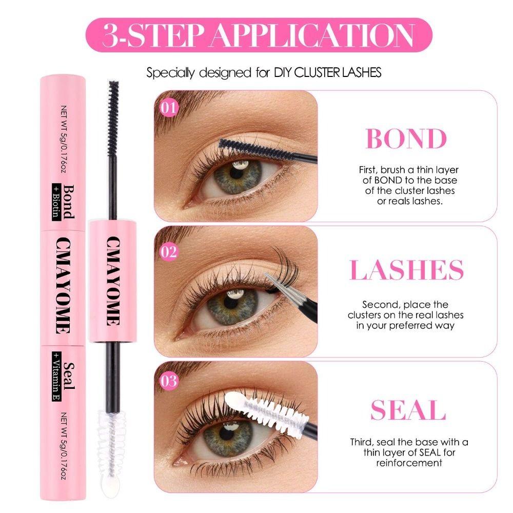 Double Heads Lash Bond and Seal 2 In 1 Eyelash Glue  for Cluster Eyelash Extension