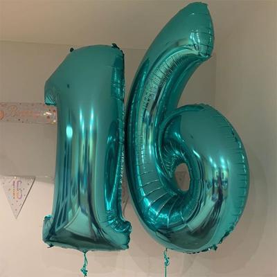 Balon cu număr de heliu din folie mare de 40 de inchi 0-9 La mulți ani Decorații pentru petrecerea de nuntă Baby Shower Cifre mari Globo de aer