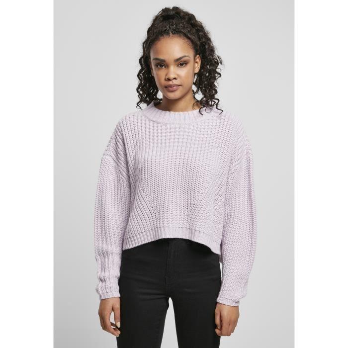 Sweatshirt - Urban Classics - Wide Oversize - Violet Lila - Col Montant - Manches Longues