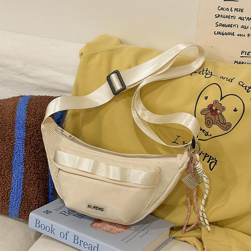 Girls Style Small Satchel Casual Commuter Dumpling Bag Versatile Pink Messenger Bag Niche Shoulder Bag Women