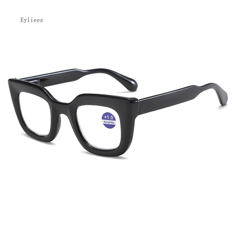 

Модные очки для пресбиопии с большой оправой для женщин, универсальные очки для чтения высокой четкости, очки для дали с защитой от синего света 3.5