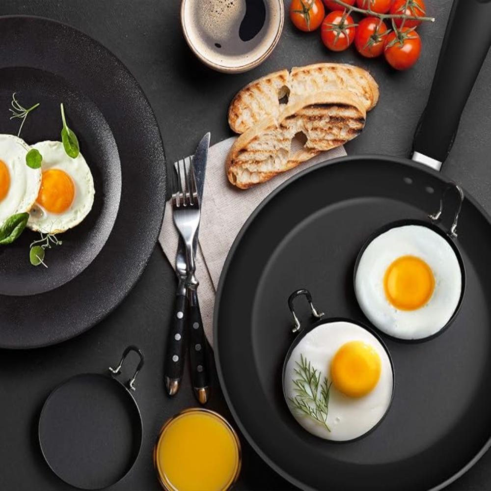 6pcs Nonstick Omelette Mold Stainless Steel Pancake Mold Household Egg Mold  Breakfast