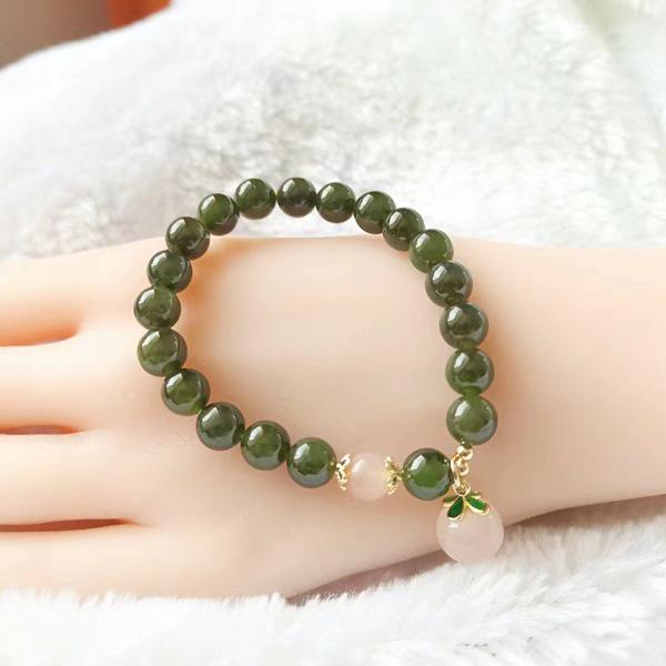 Natural Hetian Jade  Salt Source Agate Bracelet with Certification