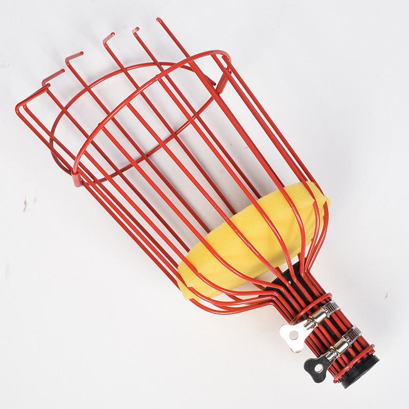 High-Altitude Telescopic Fruit Picker Basket - New Model for Peach and Vineyard Gardening.