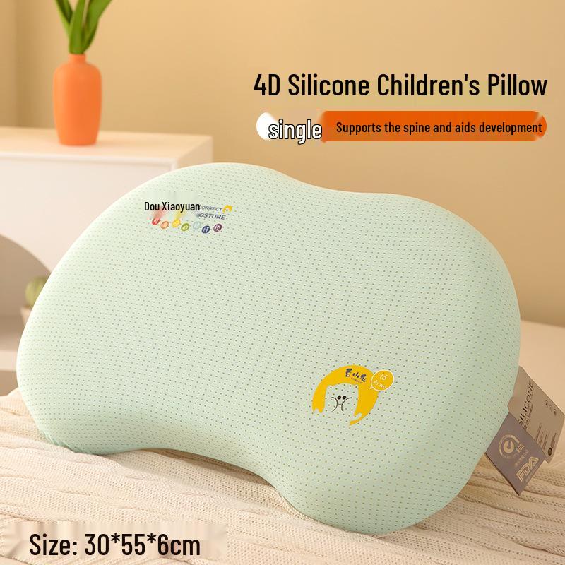 Children's Silicone Neck Support Pillow – Soft Sleep Aid for Ages 3+ (Set of 2)